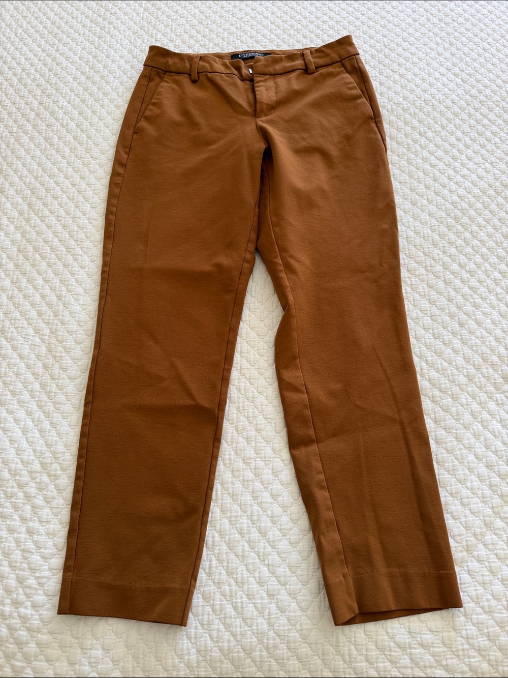 Liverpool Women's Rust Brown Straight-Leg Pants